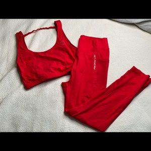 1st Phorm Red Athletic Wear Set